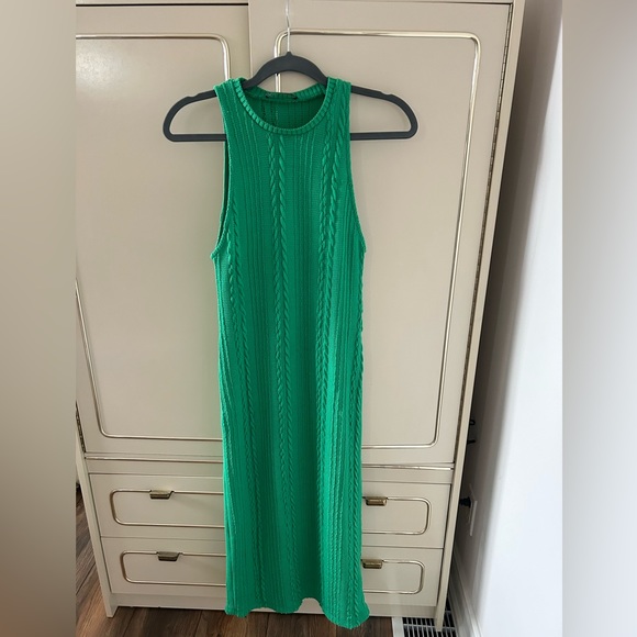 Zara green knit maxi dress - Picture 2 of 4